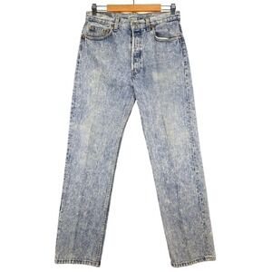 Vintage 80s Levis 501XX Acid Wash Jeans Mens USA Denim 34x32 (Fits 31x30)